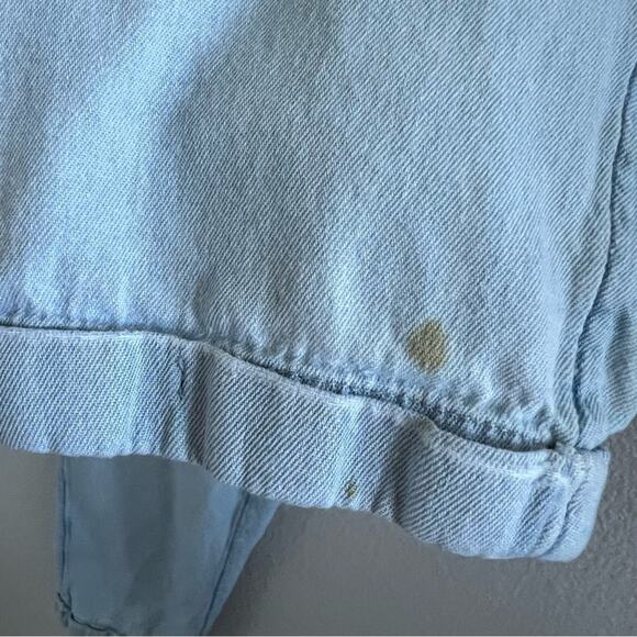 American Eagle Pull On Paperbag Chambray Pants 100% Cotton Small - Picture 5 of 10